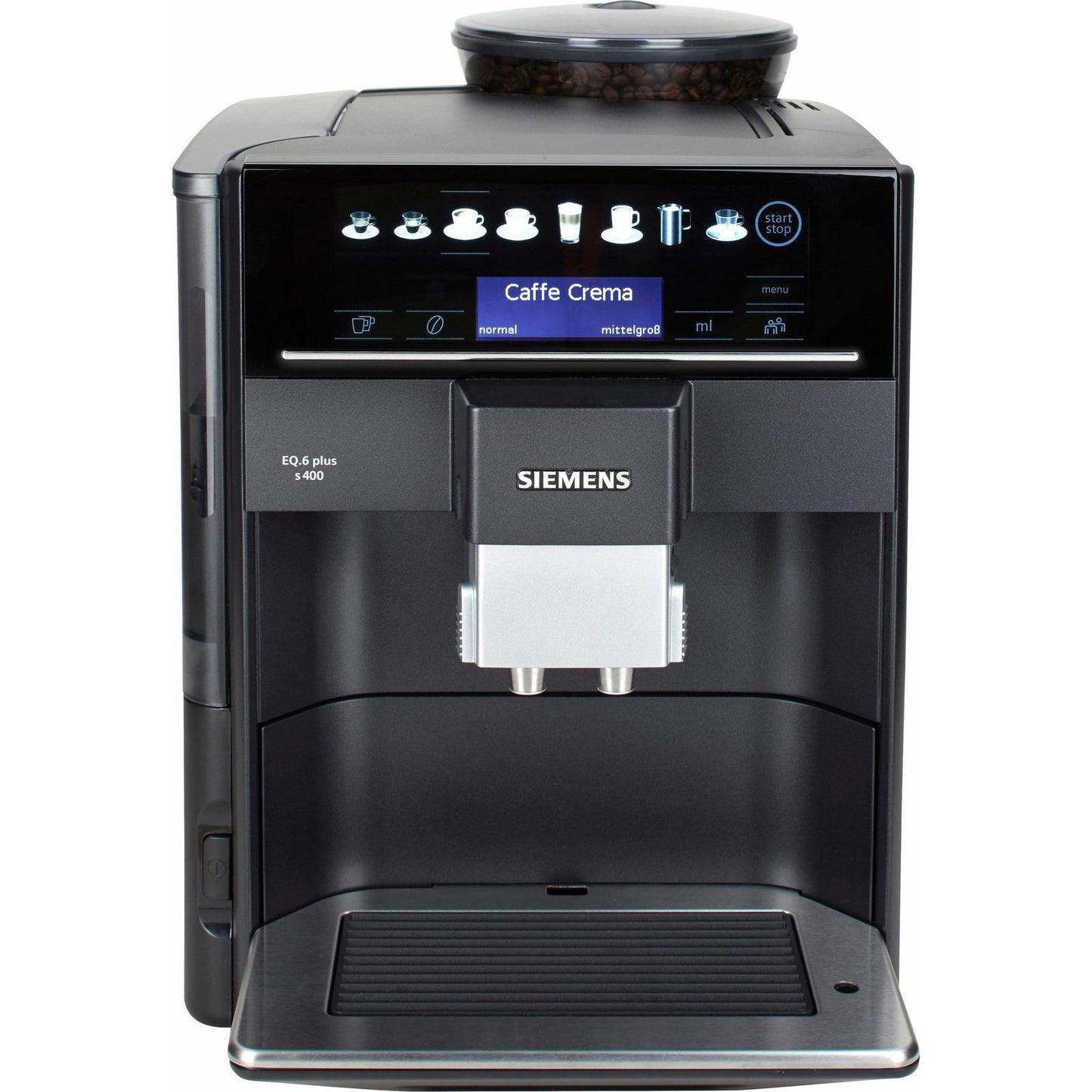 Kaffeevollautomat EQ6 plus s400 TE654509DE, Doppeltassenfunktion, Keramikmahlwerk, viele Kaffeespezialitäten, automatische Dampfreinigung, saphirschwarz