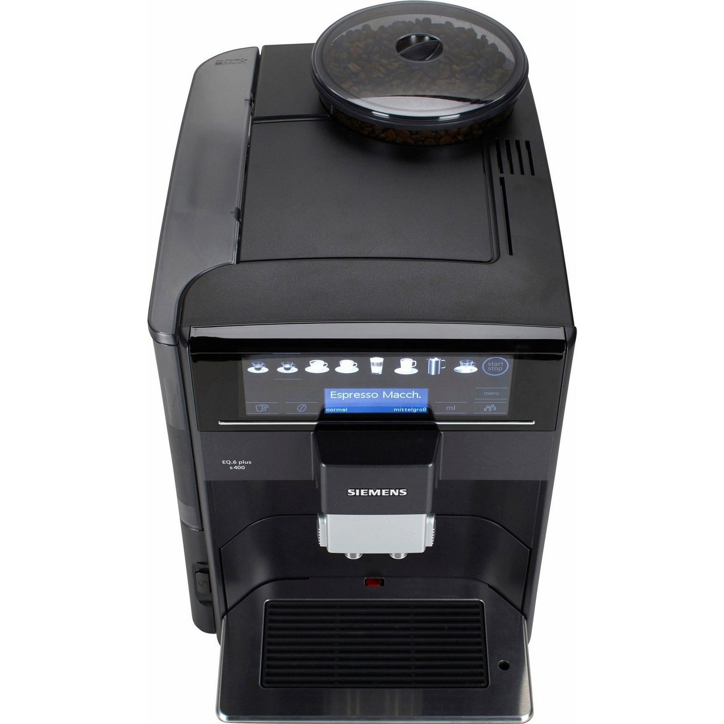 Kaffeevollautomat EQ6 plus s400 TE654509DE, Doppeltassenfunktion, Keramikmahlwerk, viele Kaffeespezialitäten, automatische Dampfreinigung, saphirschwarz